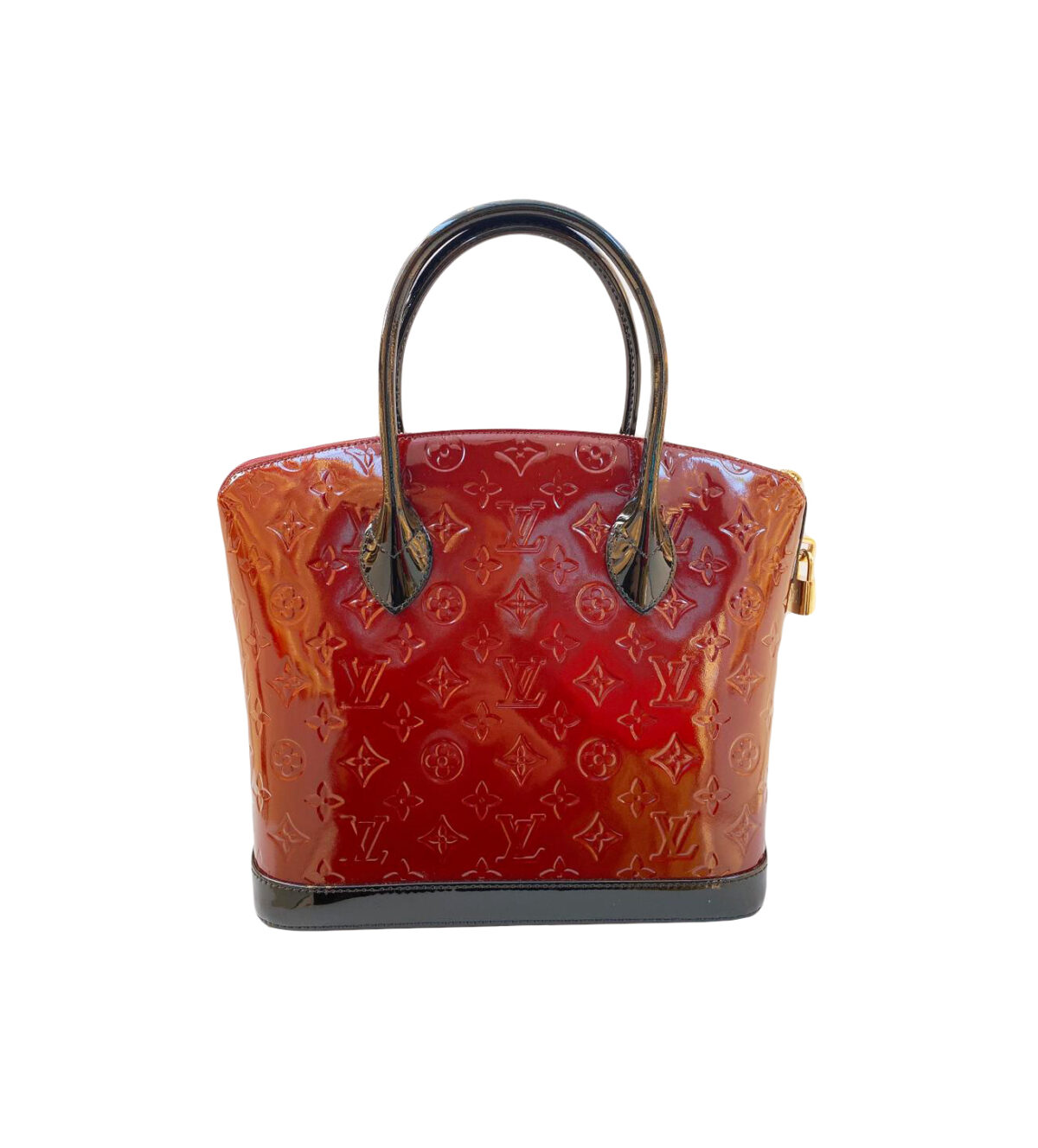 LOCKIT GRIOTTE RED VERNIS SATCHEL BAG