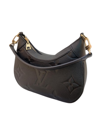 BLACK MONOGRAM EMPREINTE LEATHER BAGATELLE BAG