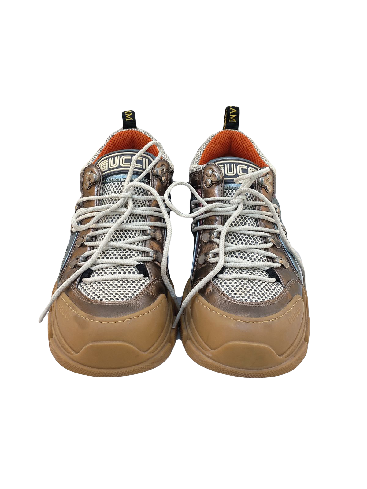 BROWN METALLIC FLASHTREK SNEAKERS - styleforless