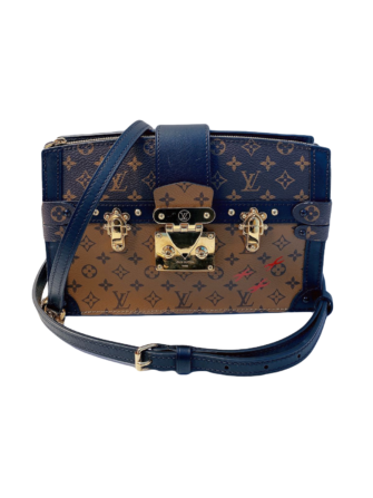 MONOGRAM REVERSE CANVAS TRUNK CLUTCH BAG