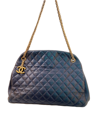 DARK BLUE MADEMOSELLE BOWLER BAG