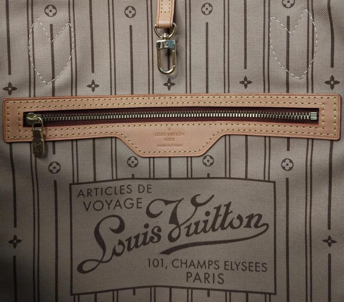 BROWN MONOGRAM CANVAS NEVERFULL MM BAG
