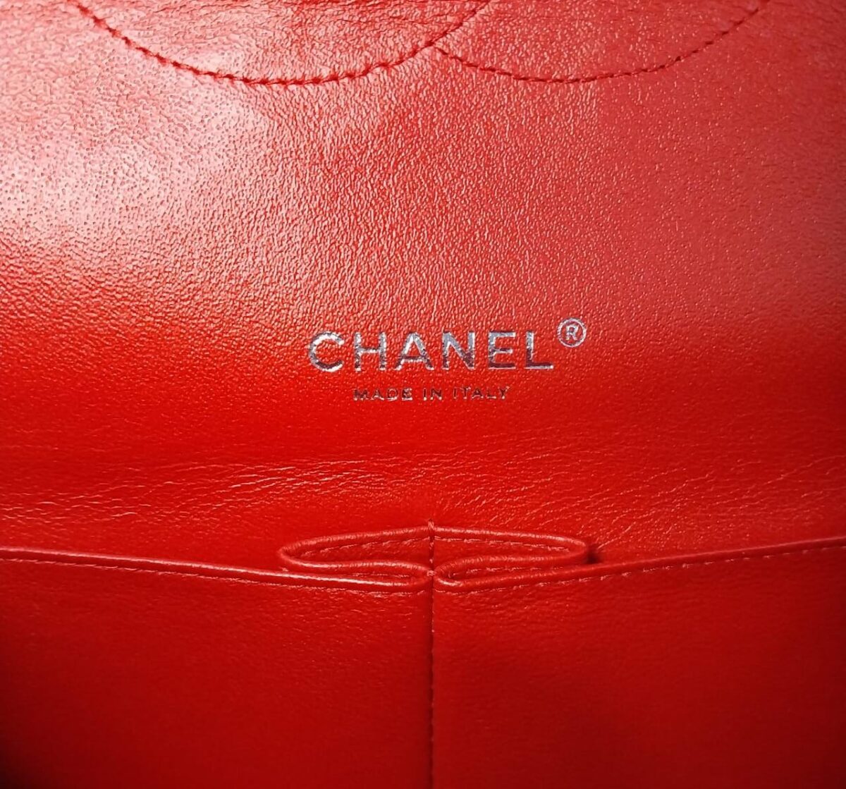 RED ORANGE LAMBSKIN LEATHER MAXI CLASSIC DOUBLE FLAP BAG