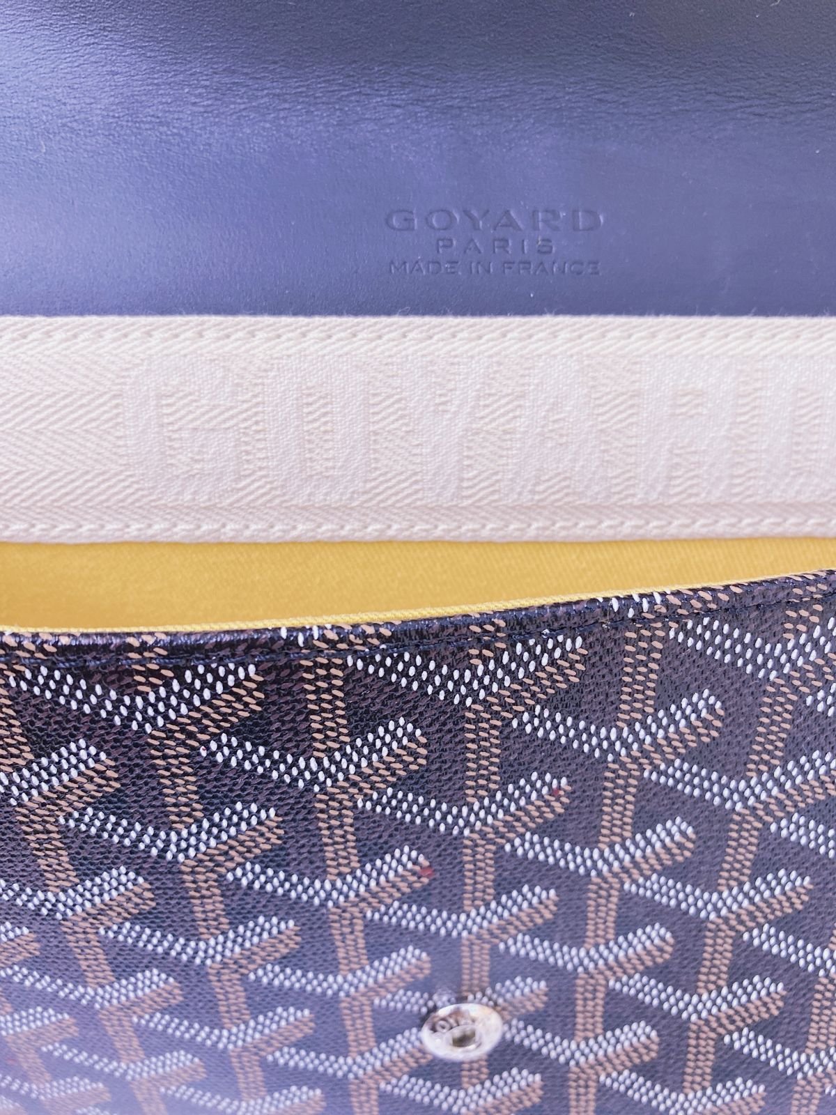 Goyard Blue Coated Canvas Monte Carlo Bois Clutch