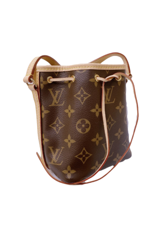 BROWN LEATHER NANO NOE BAG