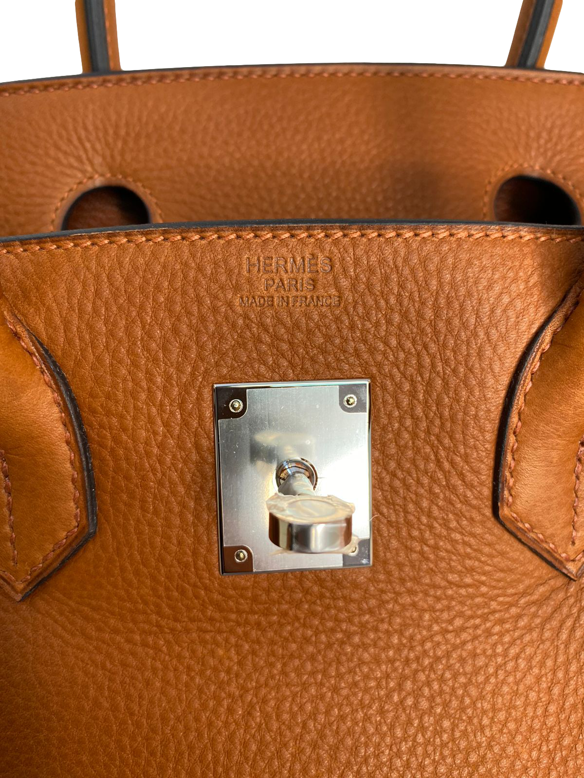 Hermès Birkin Cuivre Saddle 30 Palladium Hardware, 2023 (Like New), Brown/Silver Womens Handbag