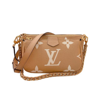 ARIZONA/BEIGE BICOLOUR MONOGRAM EMPREINTE LEATHER MULTI POCHETTE ACCESSORIES CROSSBODY BAG