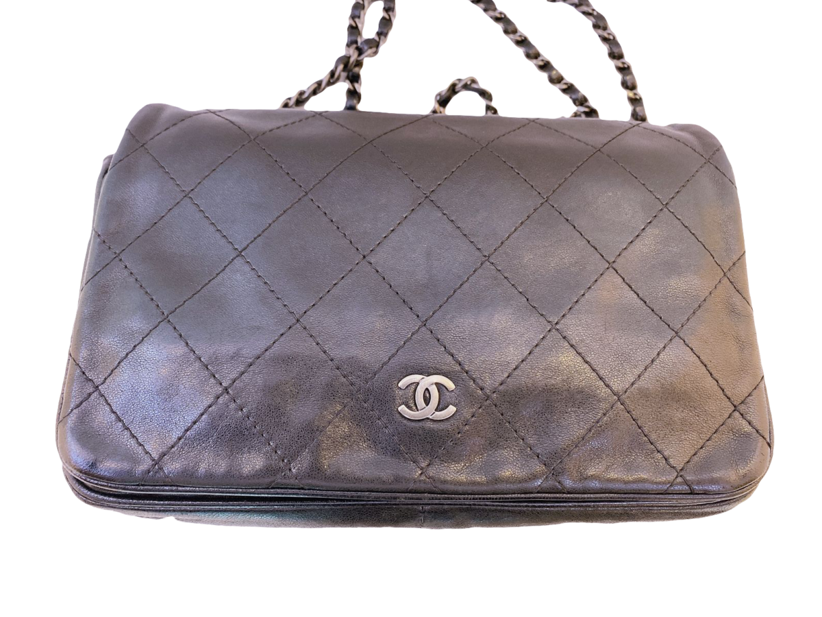 BLACK LAMBSKIN TIMELESS SMALL SINGLE FLAP BAG