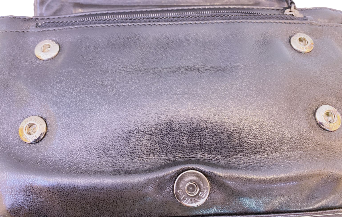 BLACK LAMBSKIN TIMELESS SMALL SINGLE FLAP BAG