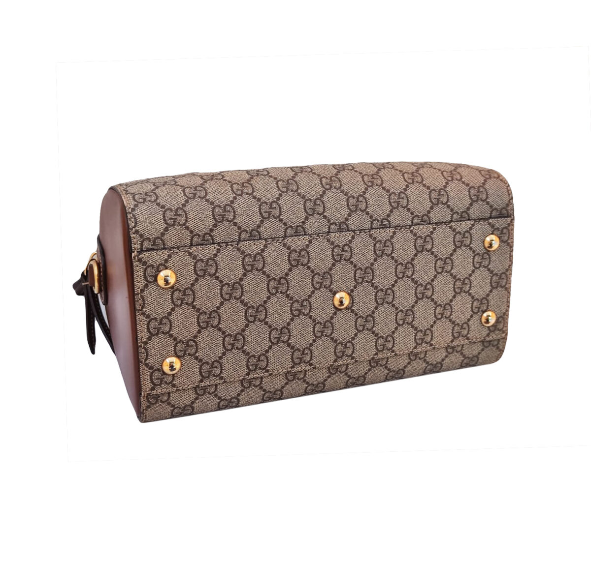 BEIGE BROWN GUCCISSIMA LEATHER SMALL BOSTON BAG
