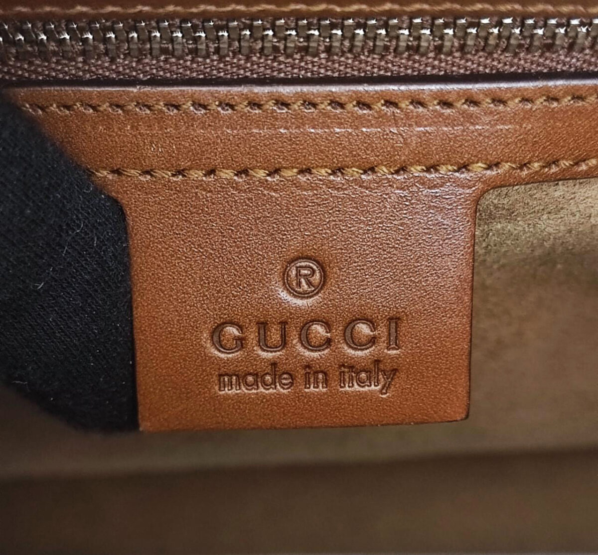 BEIGE BROWN GUCCISSIMA LEATHER SMALL BOSTON BAG