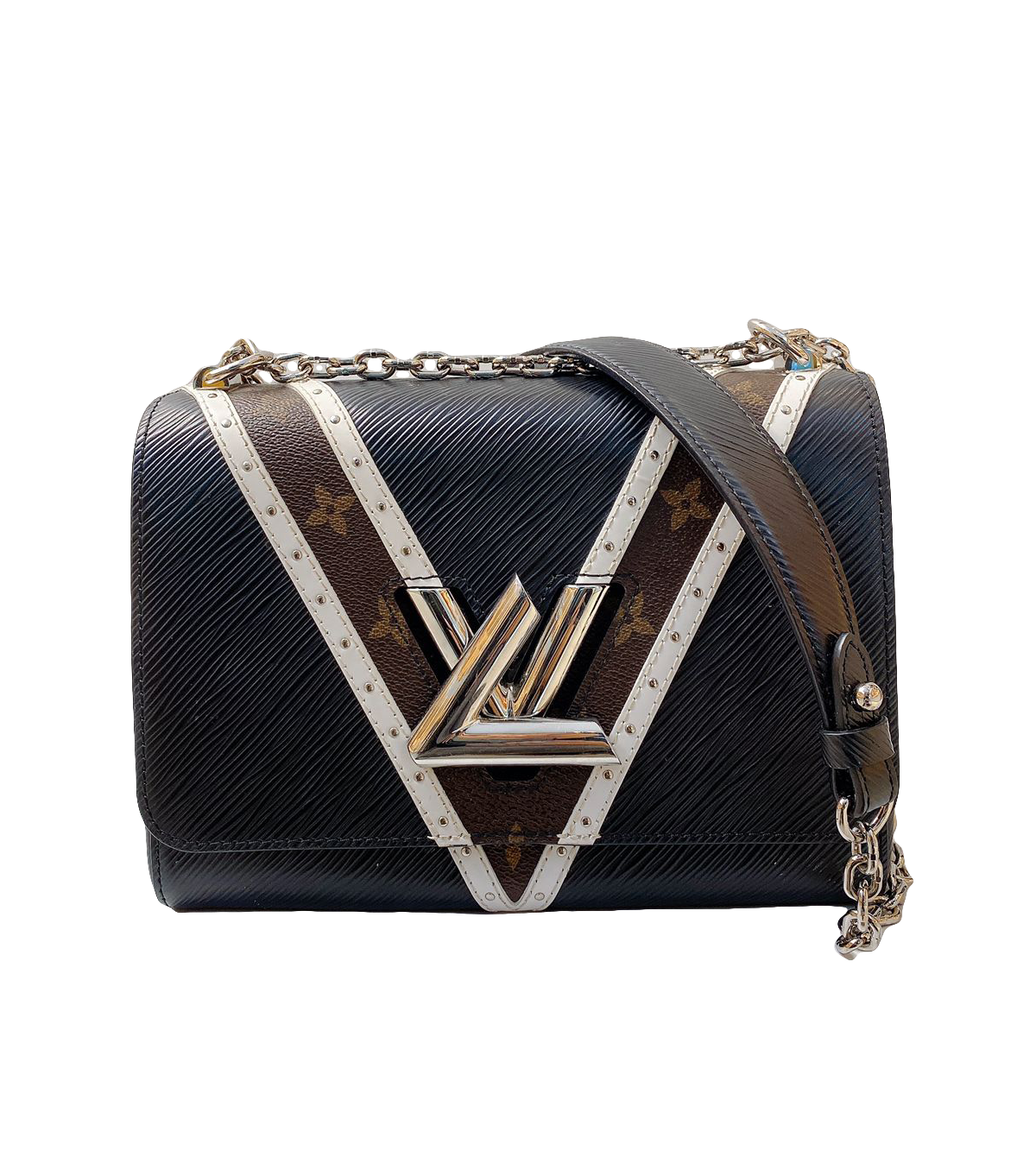 Louis Vuitton Black Monogram Studded Twist mm