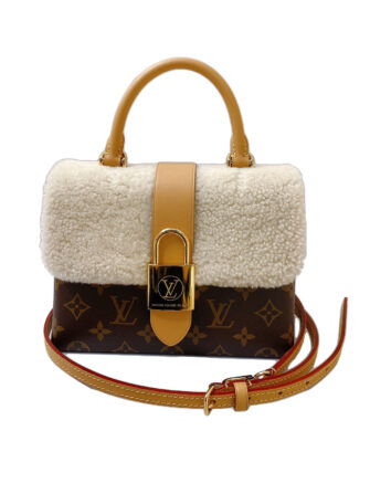 MONOGRAM COATED CANVAS AND SHEARLING LOCKY BB