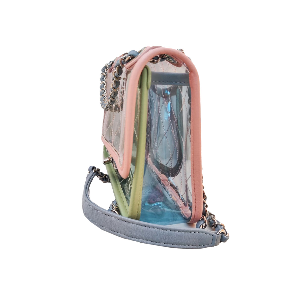 SMALL COCO SPLASH FLAP BAG WITH QUILTED PVC