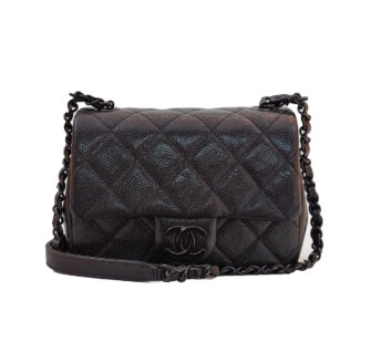 INCOGNITO MINI SQUARE BLACK FLAP BAG