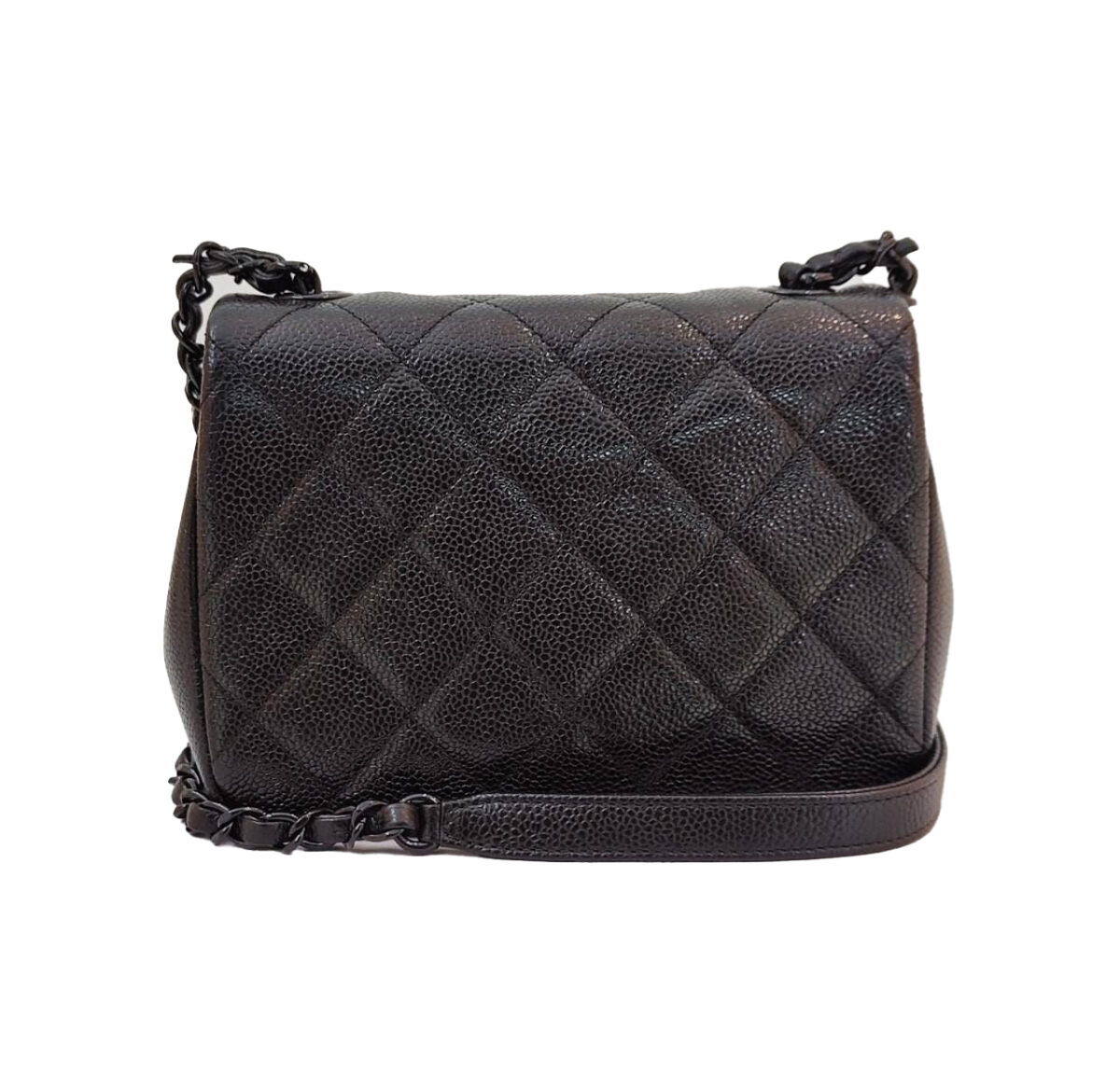 INCOGNITO MINI SQUARE BLACK FLAP BAG