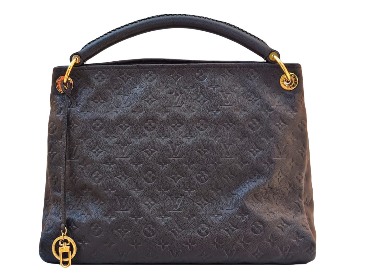 NAVY BLUE EMPREINTE LEATHER ARTSY MM BAG