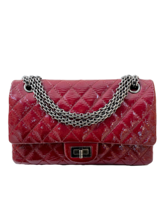 RED PATENT LEATHER CLASSIC 2.55 REISSUE FLAP BAG