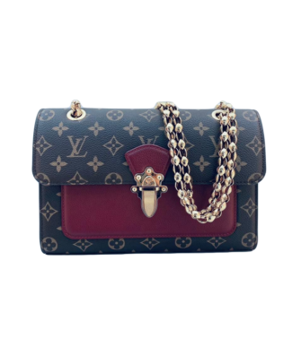 RAISIN MONOGRAM VICTOIRE SHOULDER BAG