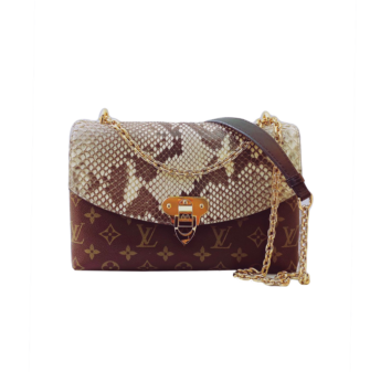 SAINT PLACIDE MONOGRAM CANVAS PYTHON CROSSBODY BAG