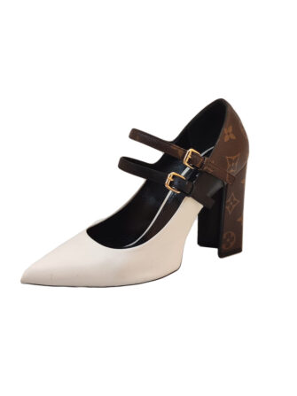 WHITE MONOGRAM MATCHMAKE PUMPS