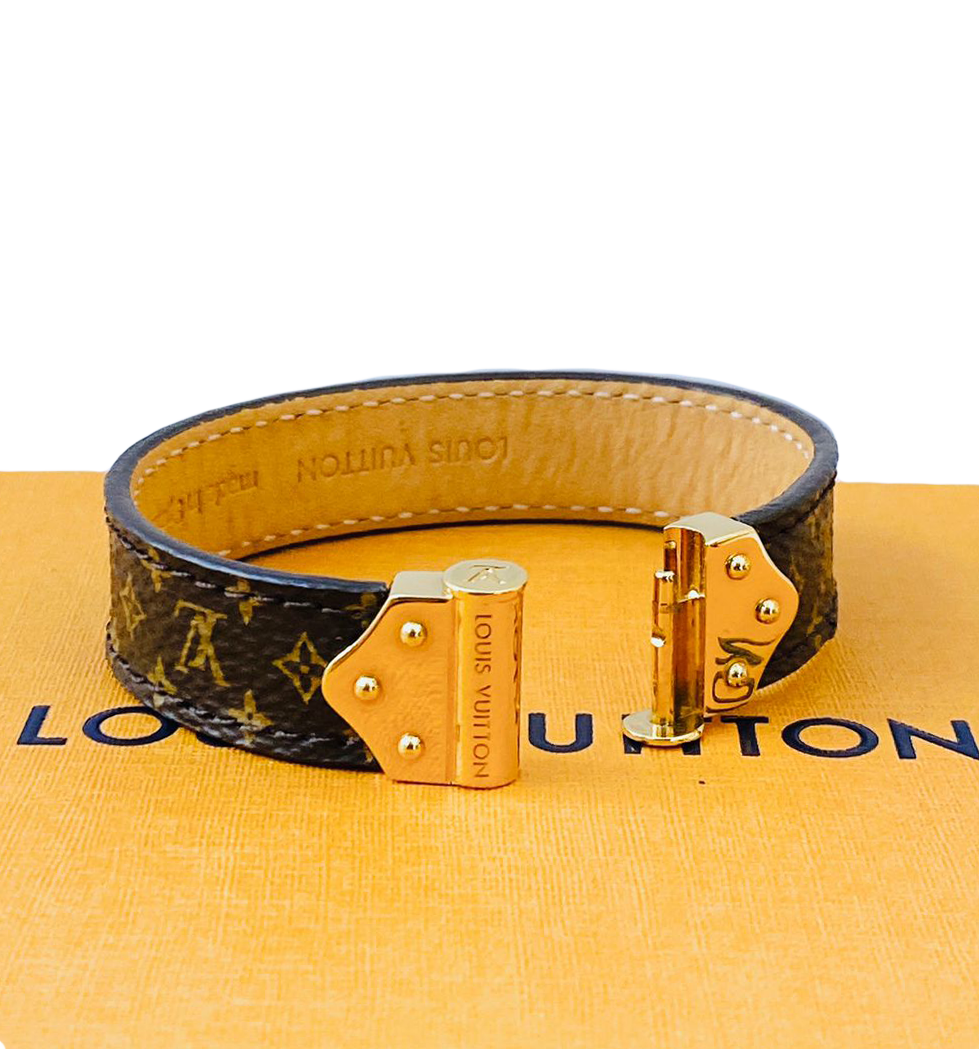 Louis Vuitton Brown Spirit Nano Monogram Bracelet 15 cm Louis Vuitton