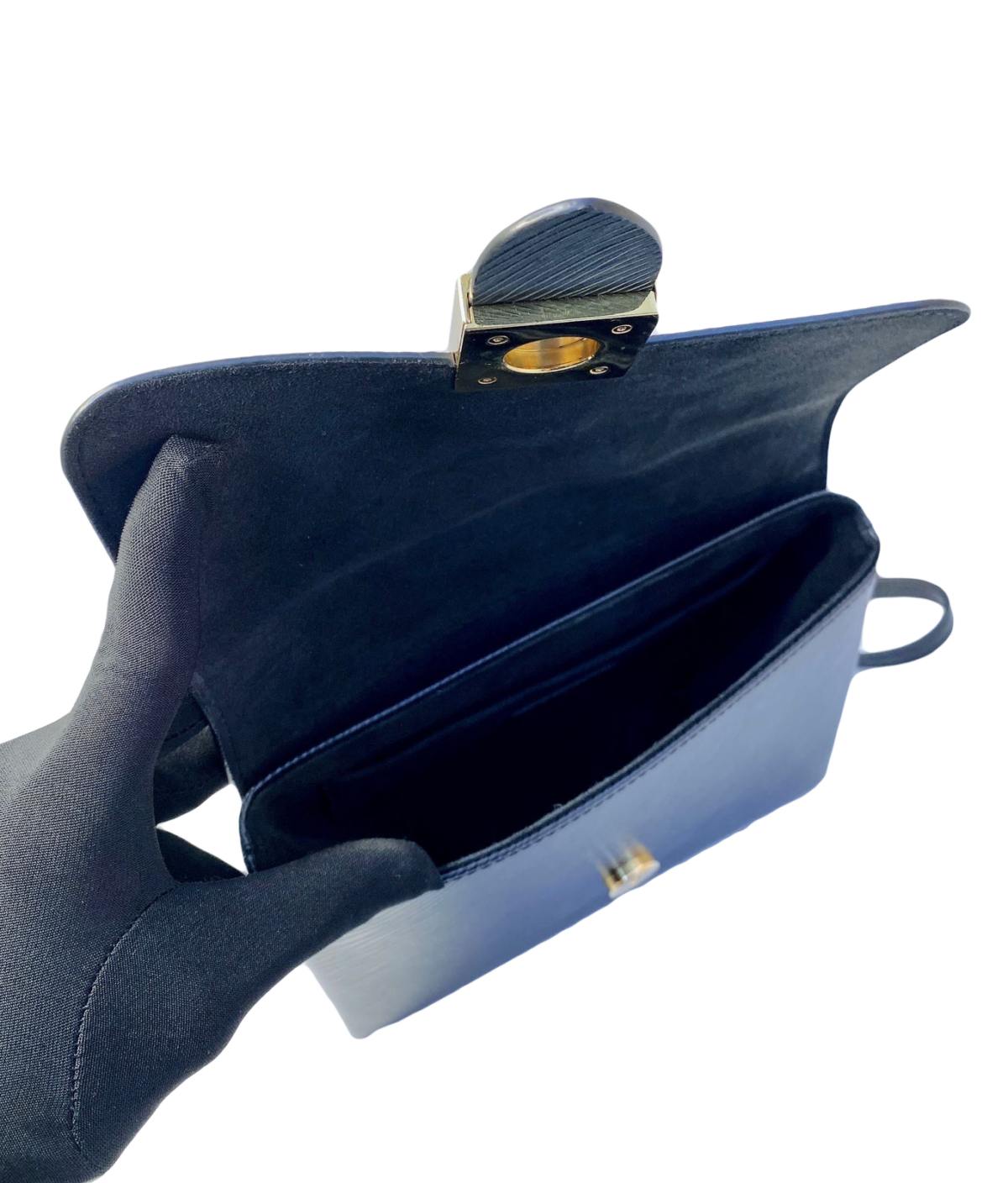 BLACK EPI LEATHER LOCKY BB BAG