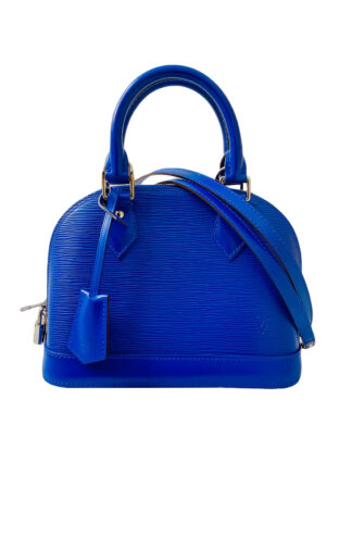 BLUE EPI LEATHER ALMA BB  HANDBAG