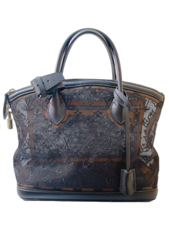 BLACK 2012 LOCKIT MONOGRAM TRANSPARENT BAG