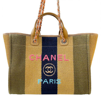 DEAUVILLE TOTE STRIPED VISCOSE CANVAS