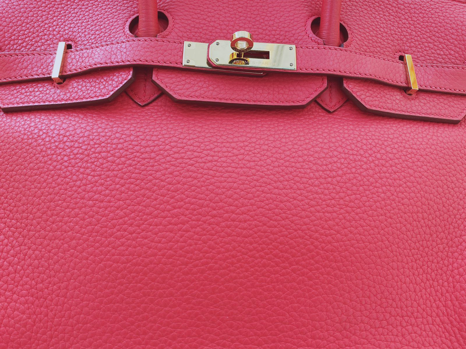 Hermes Birkin 30 Rose Extreme Bag Gold Hardware Clemence Leather
