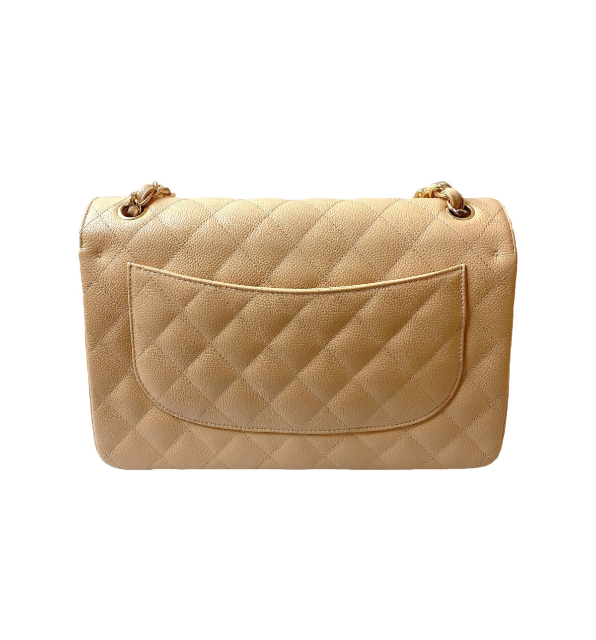 JUMBO CLASSIC DOUBLE FLAP BAG BEIGE CAVIAR GOLD HARDWARE