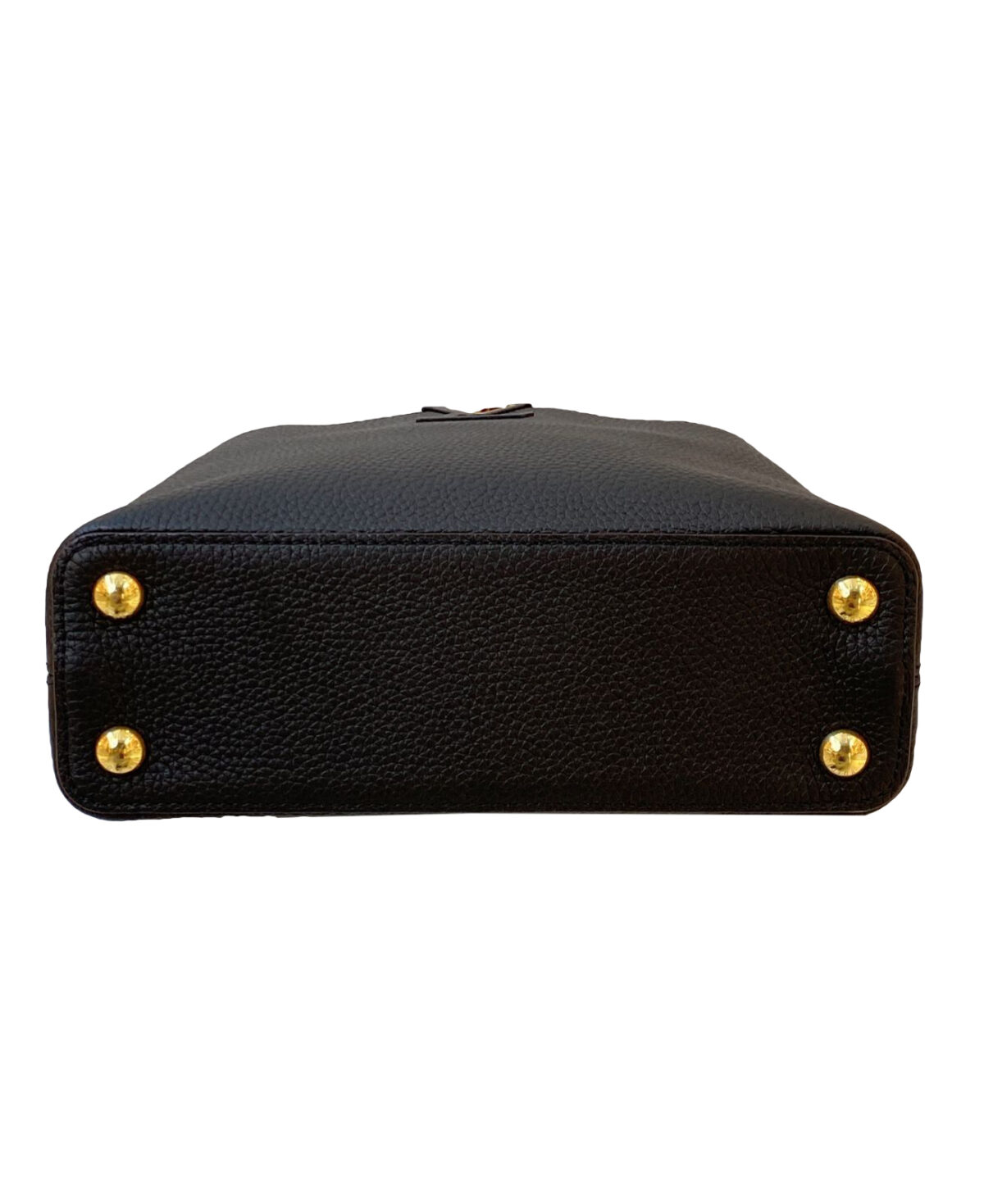 BLACK TAURILLON LEATHER CLASSIC CAPUCINES BB HANDBAG