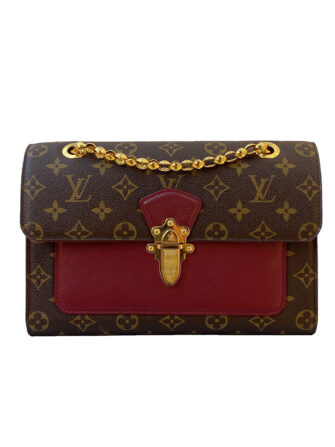 Louis Vuitton Black Taurillon Monogram Canvas Victoire Chain Bag