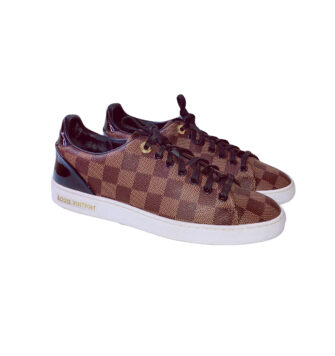 DAMIER EBENE CANVAS AND CALF LEATHER FRONTROW SNEAKERS