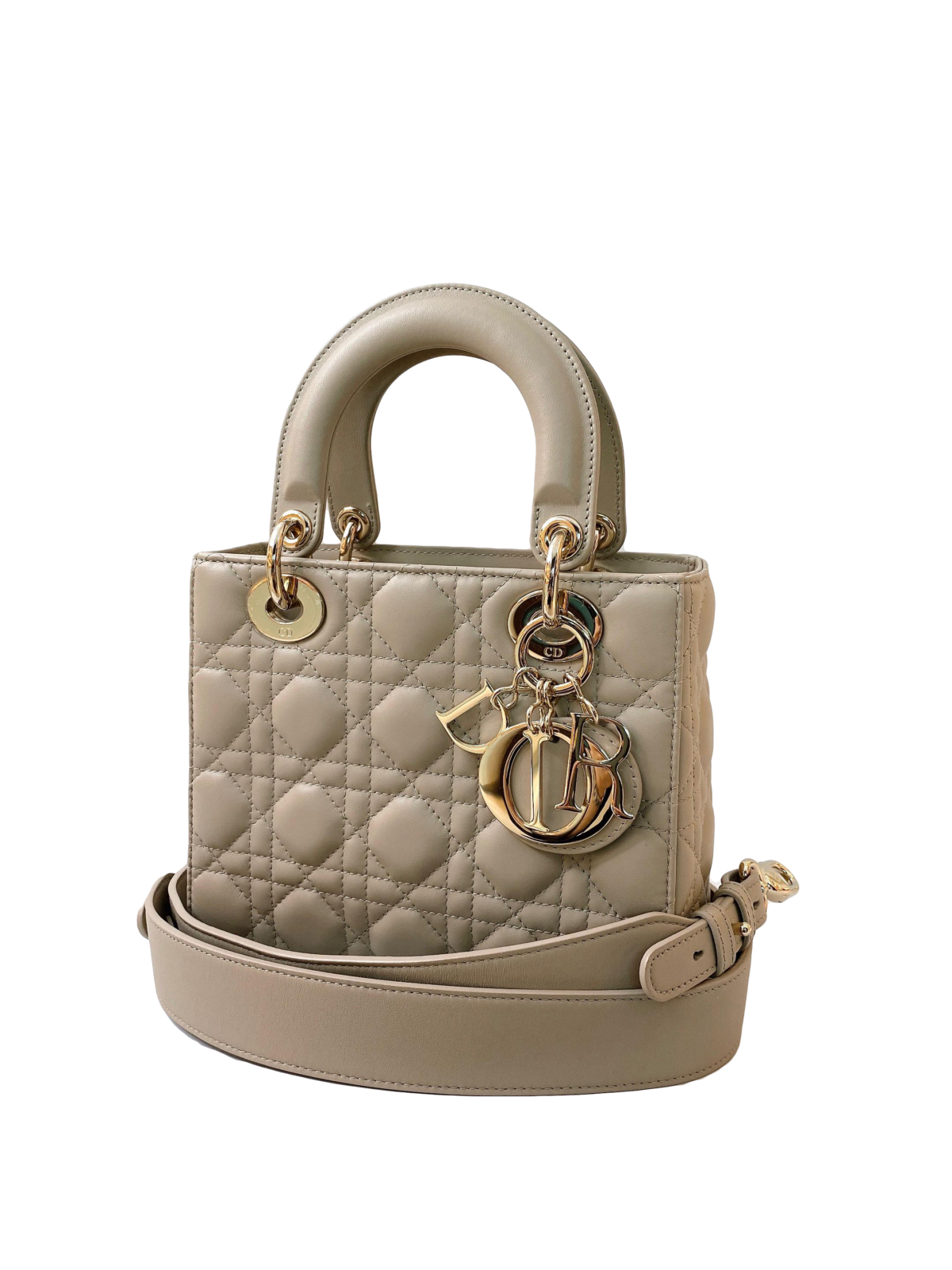 SAND CANNAGE LAMBSKIN LEATHER SMALL LADY ABCDIOR BAG