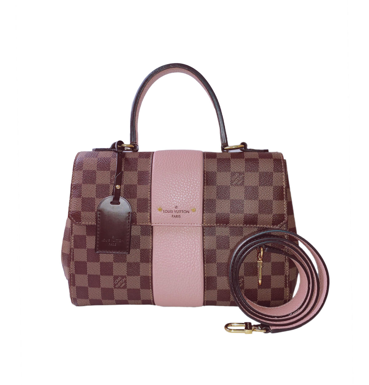 MAGNOLIA DAMIER EBENE CANVAS AND LEATHER BOND STREE BAG