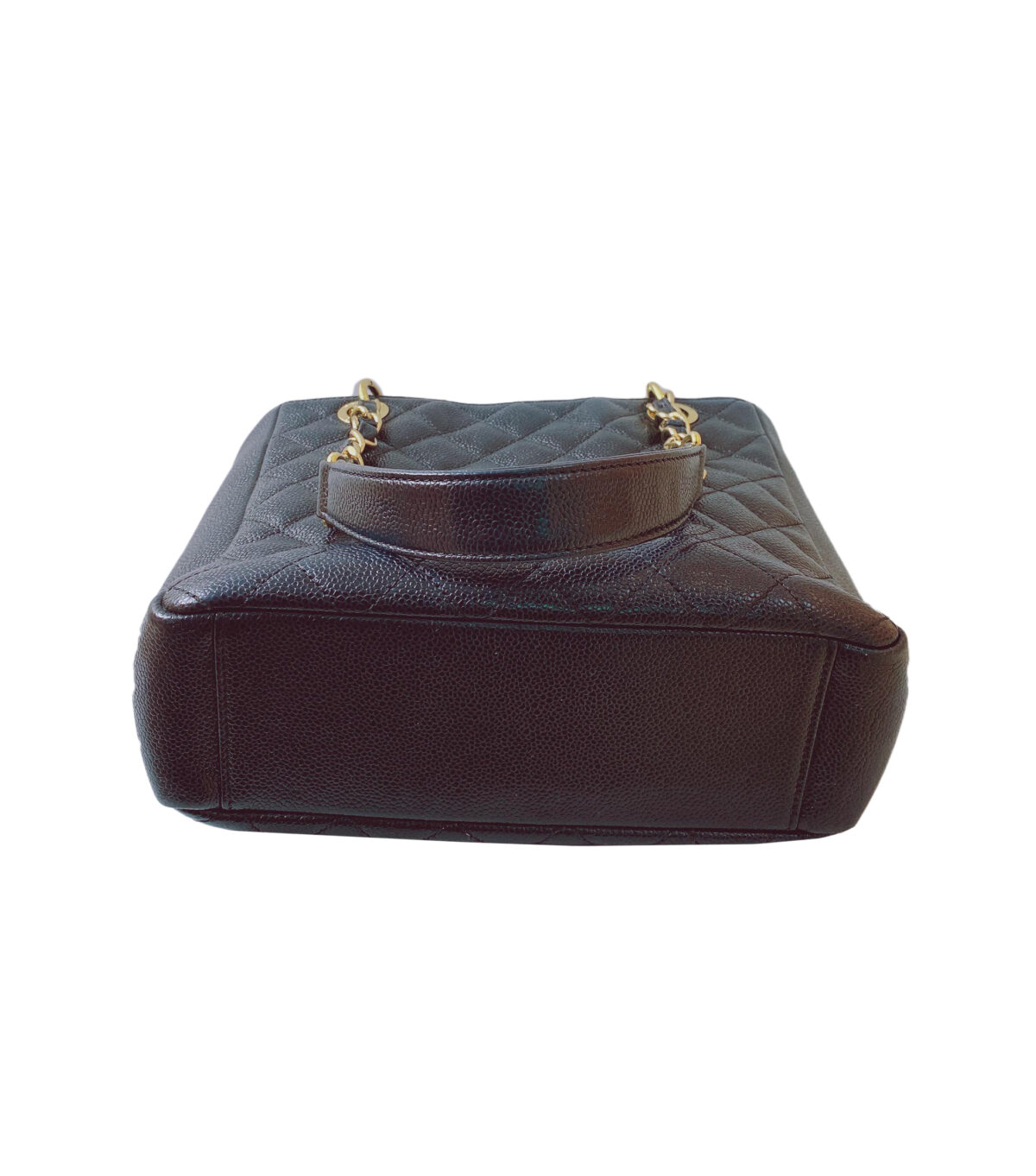 BLACK CAVIAR LEATHER PETITE SHOPPER BAG
