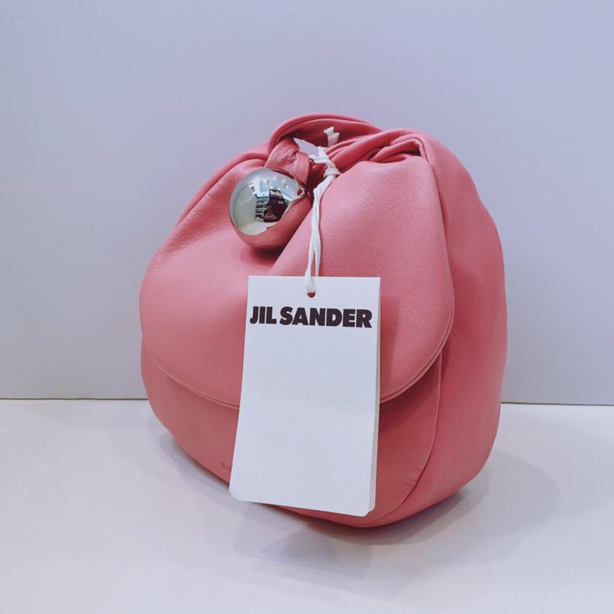 PINK SPHERE LEATHER SHOULDER BAG