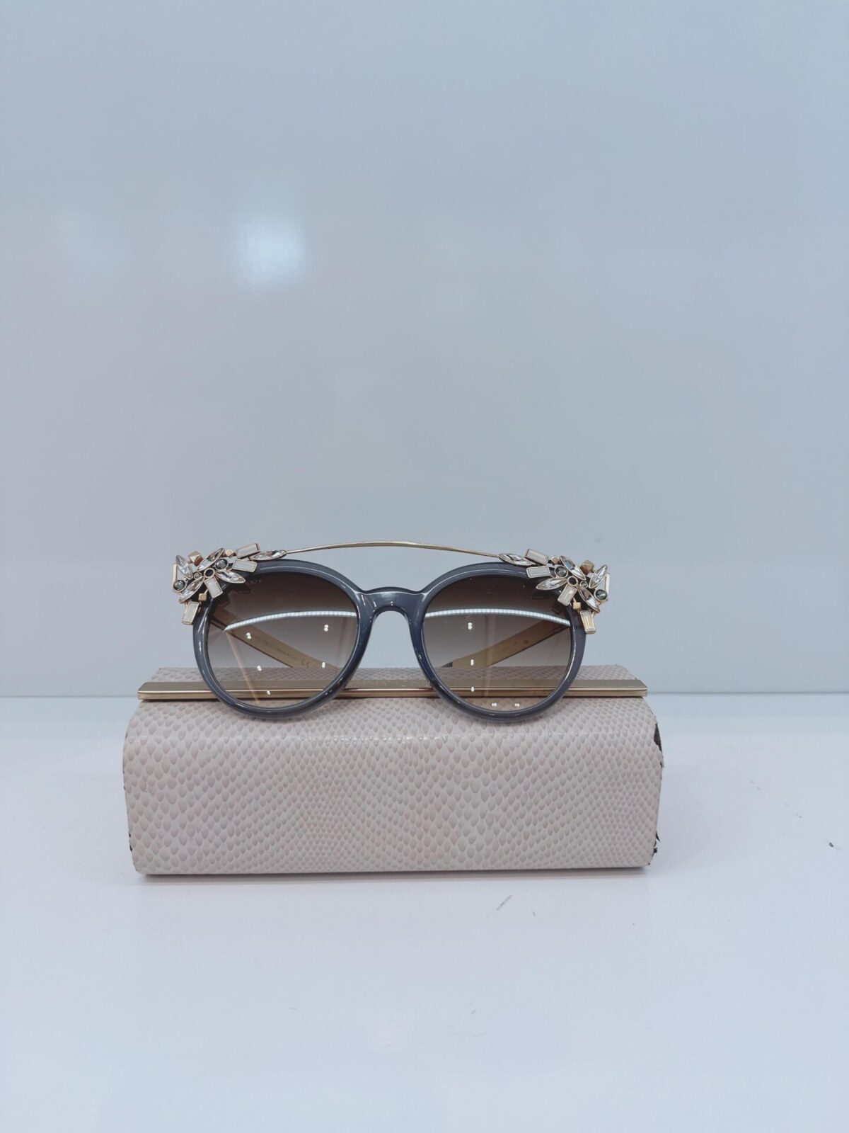 BLACK ROSE GOLD GRADIENT VIV S 06K9C CRYSTAL CAT EYE VIVY/S PR7JS SUNGLASSES