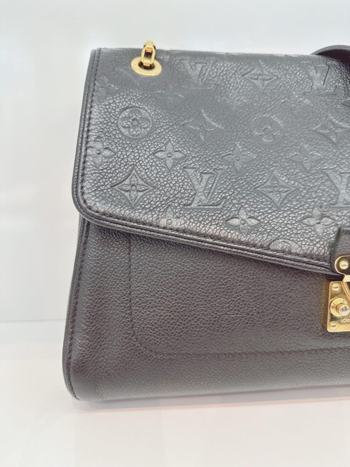 BLACK MONOGRAM EMPREINTE LEATHER MM ST GERMAIN BAG