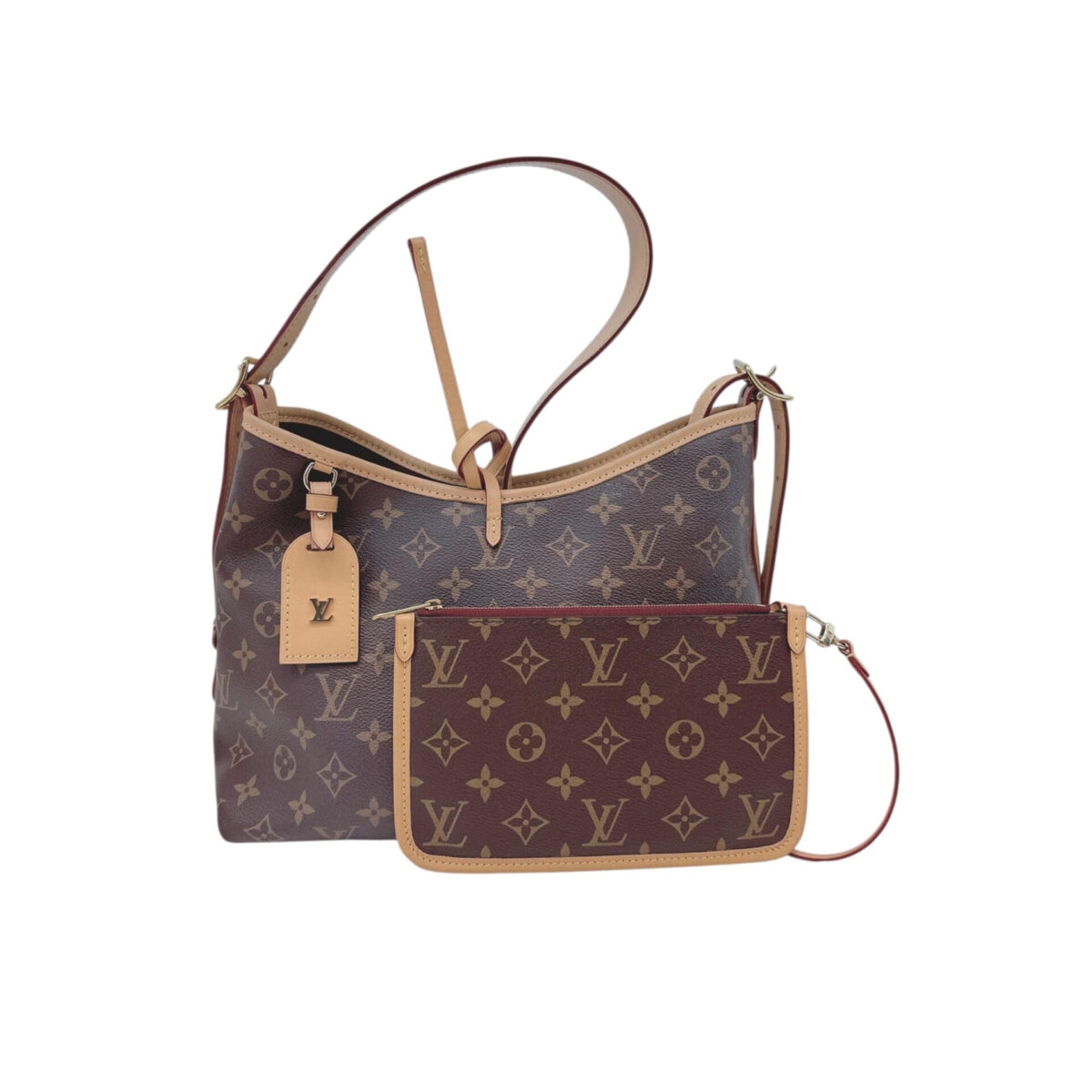 BROWN MONOGRAM CANVAS CARRYALL PM BAG