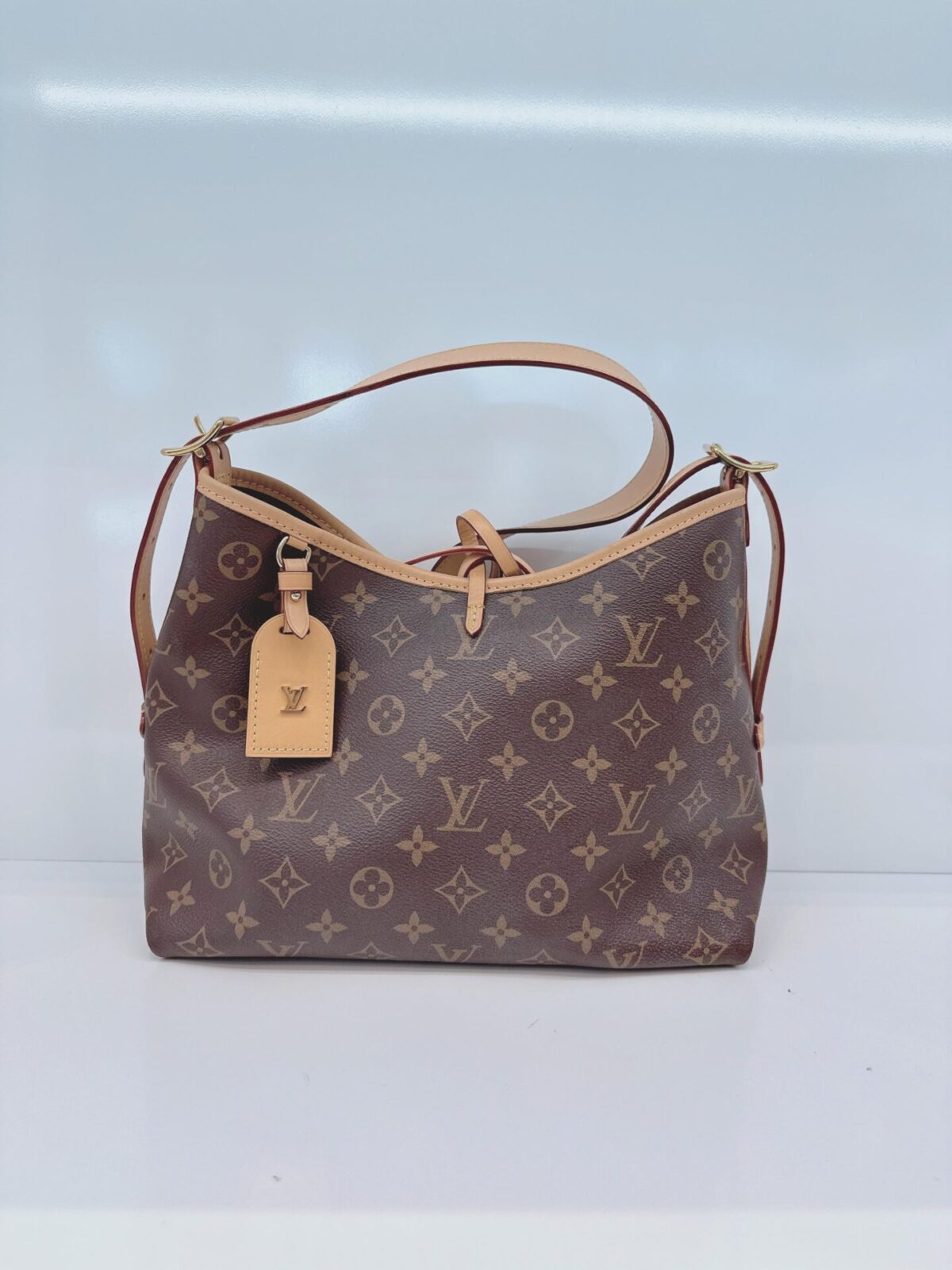 BROWN MONOGRAM CANVAS CARRYALL PM BAG