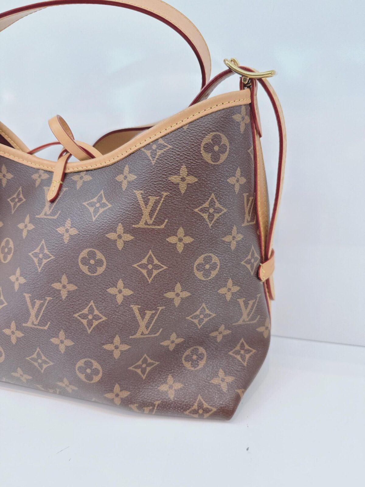 BROWN MONOGRAM CANVAS CARRYALL PM BAG