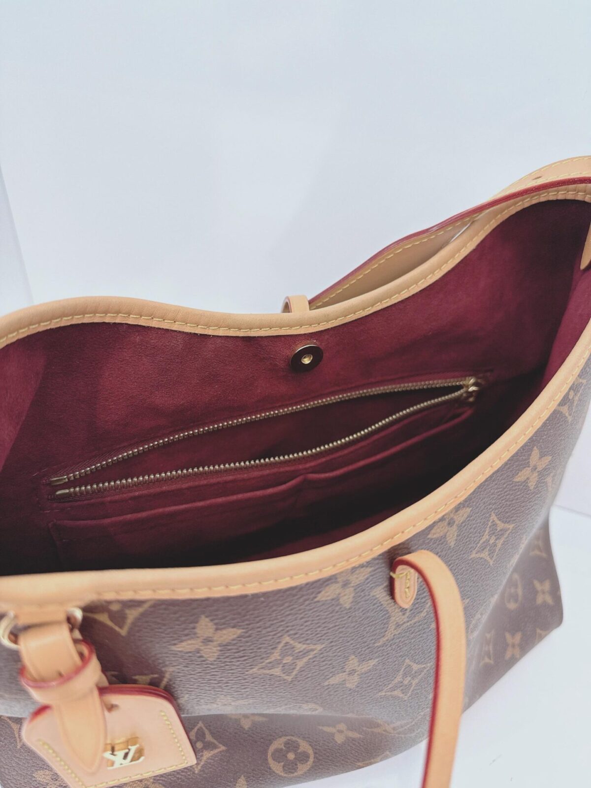 BROWN MONOGRAM CANVAS CARRYALL PM BAG
