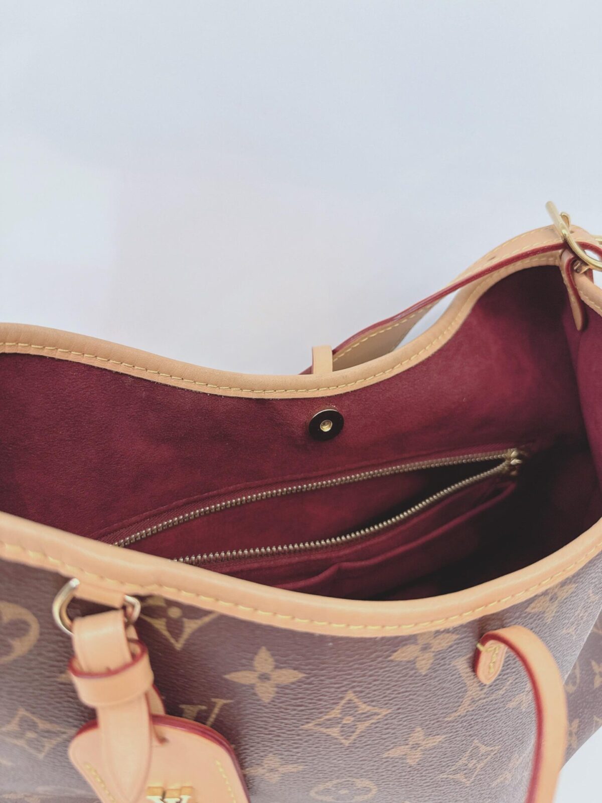 BROWN MONOGRAM CANVAS CARRYALL PM BAG