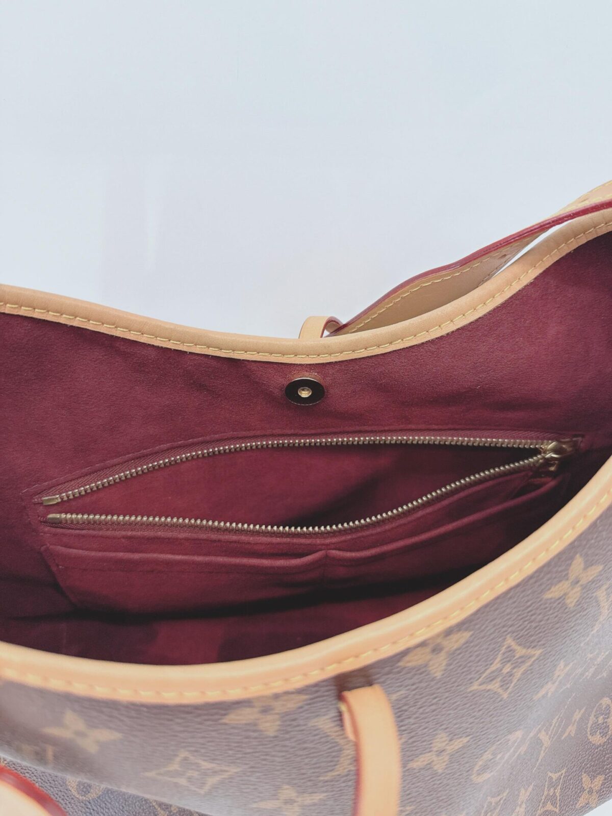 BROWN MONOGRAM CANVAS CARRYALL PM BAG