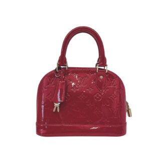 RED MONOGRAM VERNIS ALMA BB BAG