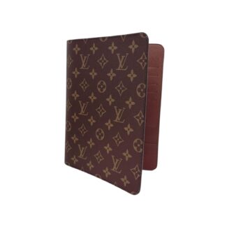 BROWN MONOGRAM CANVAS DESK AGENDA COVER