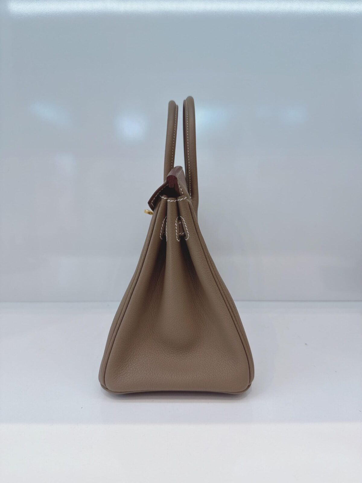 ETOUPE BIRKIN 25 RETOURNE TOGO LEATHER GOLD HARDWARE